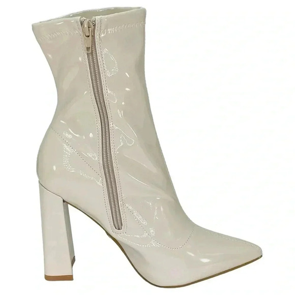 Journee Collection Veralee Ivory Womens Sock Booties Size 6.5M - Picture 5 of 11